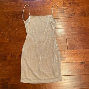 Windsor bodycon sparkle champagne mini dress